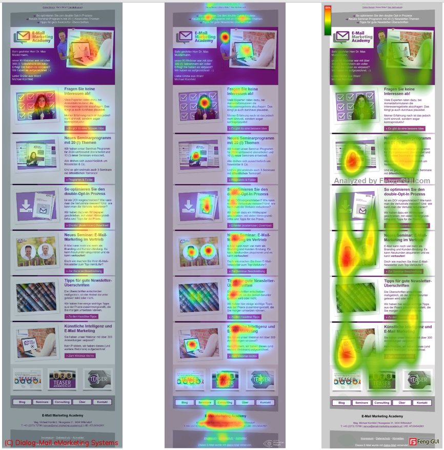 Eyetracking-Messung für Newsletter: Funktioniert das?