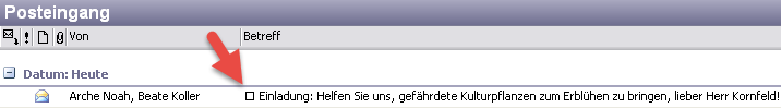 In Outlook 2003 funktionieren Symbole leider nicht!