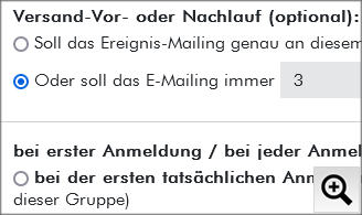 5. Optional können Sie auch automatisierte Mailings nach der Teilnahme verschicken.